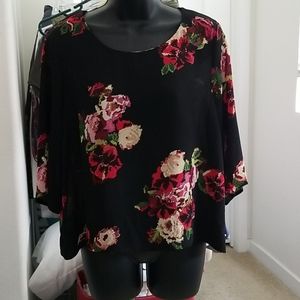 Bobeau floral top,  sz M